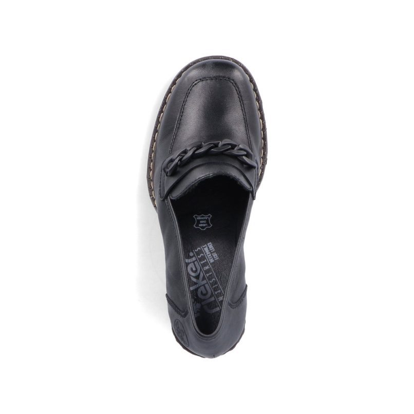 Stivaletti In Vera Pelle Rieker Y0050-00 Plateau Stiefeletten In Schwarz Rieker Donna - 7